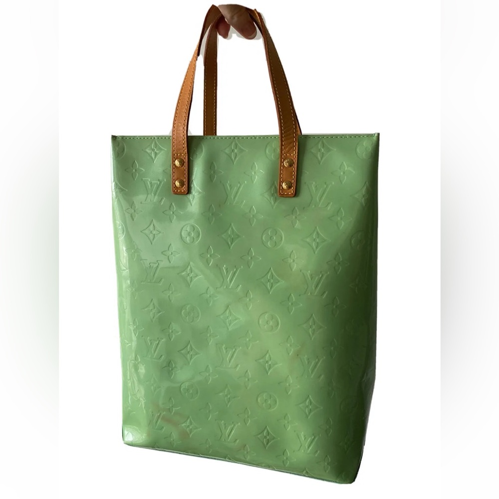 Louis Vuitton Green Monogram Vernis Reade MM Tote Bag